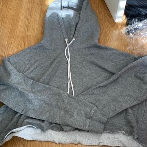 Cropped gray hoodie